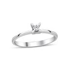 0.10 Karat Pırlanta Tektaş Yüzük - H I VS - Badem Tırnak